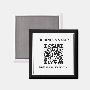 Imã Código QR empresarial Preto e Branco