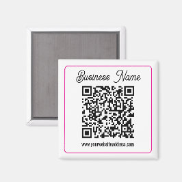 Imã Código QR escaneável com escrita cursiva