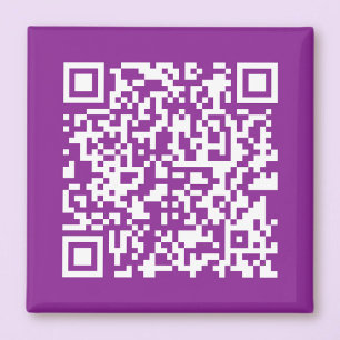 Imã Código QR instantâneo com o URL do seu site Roxa