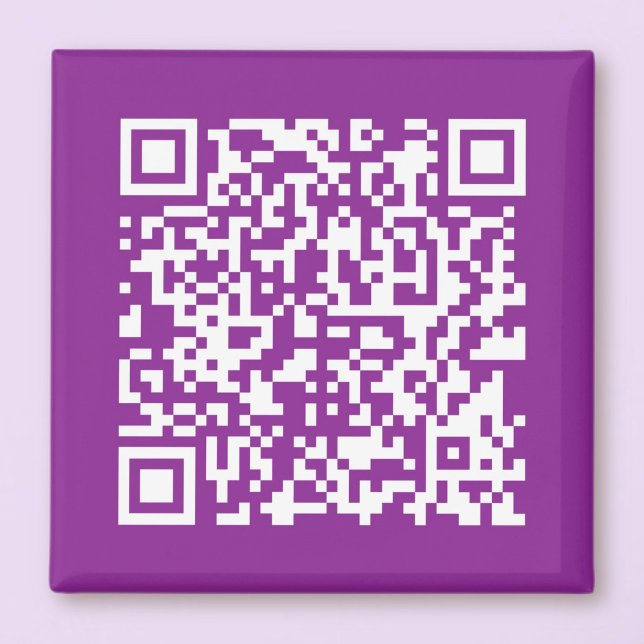 Imã Código QR instantâneo com o URL do seu site | Roxa (Criador carregado)