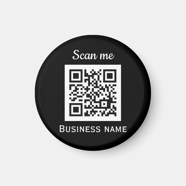 Imã Código QR Logotipo comercial Professional Black Mo (Frente)