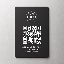 Ímã Código QR | Logotipo de Negócios Preto Profissiona