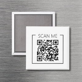 Imã Código QR Minimalista Escaneie Meus Negócios