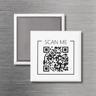 Imã Código QR Minimalista Escaneie Meus Negócios