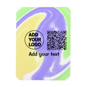 Ímã Código QR minimalista simples adicionar logotipo n