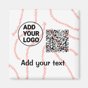 Imã Código QR minimalista simples adicionar logotipo n
