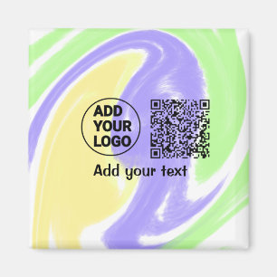 Imã Código QR minimalista simples adicionar logotipo n