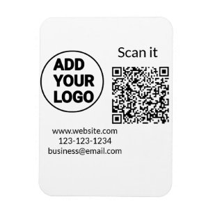 Ímã Código QR minimalista simples adicionar logotipo n