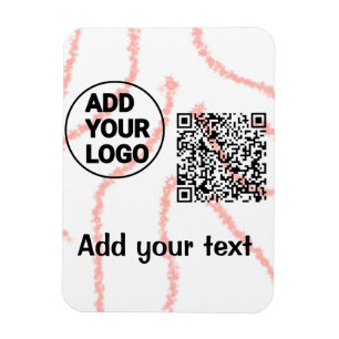 Ímã Código QR minimalista simples adicionar logotipo n