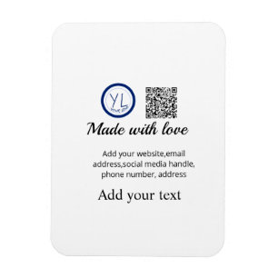 Ímã Código qr minimalista simples adicionar logotipo n