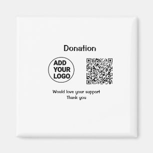 Imã Código QR minimalista simples adicionar logotipo t