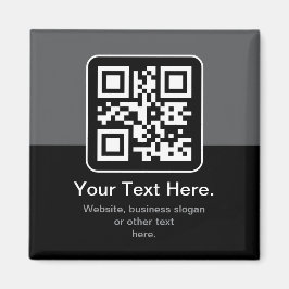 Imã Código QR Modern Escaneável | Preto, Cinza e Branc