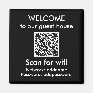 Imã Código QR Moderno - Login Wifi Airbnb - Home