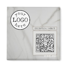 Código QR para Marble Branco Elegante para Negócio