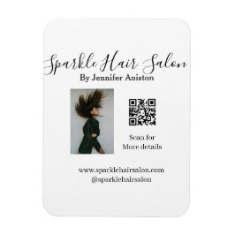 Ímã Código QR para pequenas empresas do salão de cabel