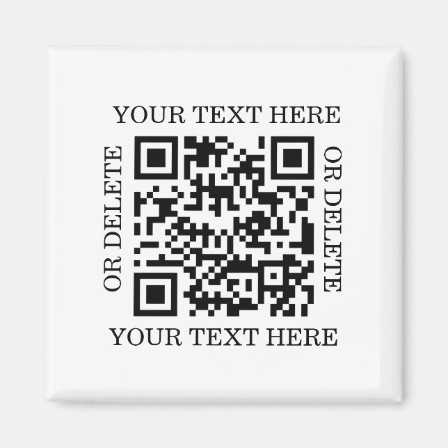Imã Código QR Personalizado para Escanear (Frente)
