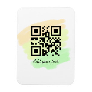 Ímã código QR personalizado simples adicione o nome te