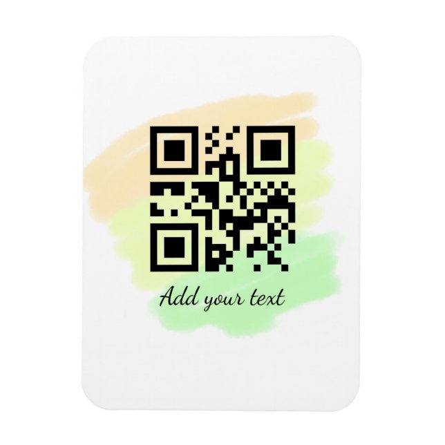 Ímã código QR personalizado simples adicione o nome te (Vertical)