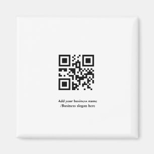 Imã Código QR personalizado simples adicione seu nome