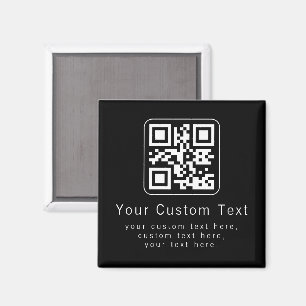 Imã Código QR personalizável e modelo de texto editáve