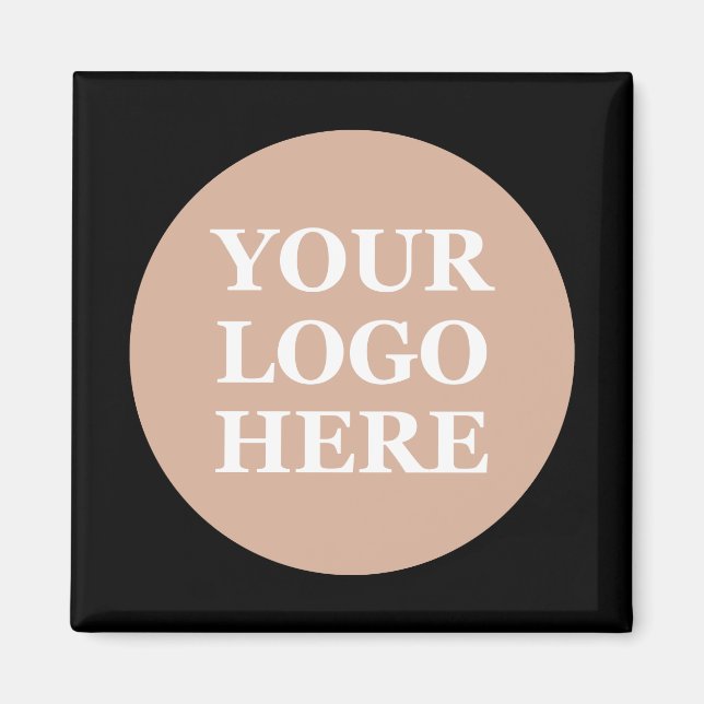 Imã Código QR preto elegante e elegante (Frente)