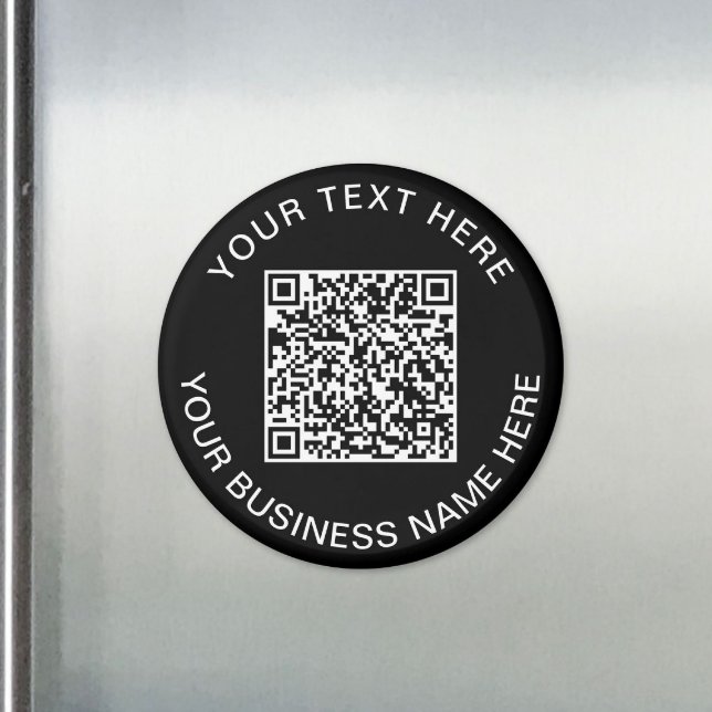 Imã Código QR Promocional Preto (QR Code Promotional Black Magnet)
