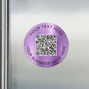 Imã Código QR Promocional Roxo