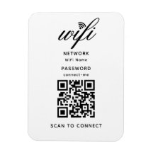 Código QR Senha de Internet Wifi White Flexível