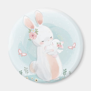 Imã Coelhinho Com Um Bebê