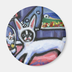Imã Coelhinho da Páscoa de Boston Terrier