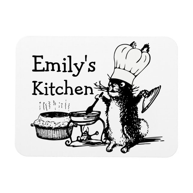 Ímã Coelhinho de Chef Cute (Horizontal)