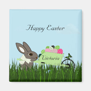 Imã Coelhinho de Páscoa com Barriga de Ovos Frigoríf