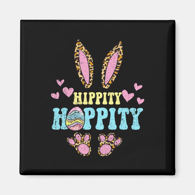 Imã Coelhinho de Páscoa Hippity Hoppity Caça a Ovos Co (Frente)