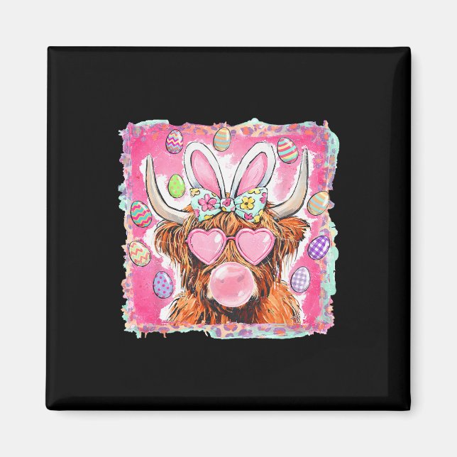 Imã Coelhinho de Páscoa Vaca Orelhas Bubblegum Rosa Me (Frente)
