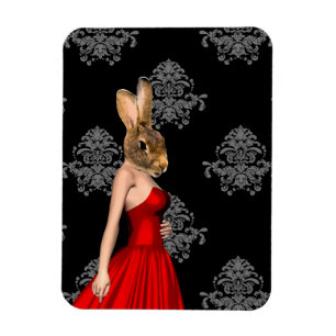 Ímã Coelhinho de vestido vermelho