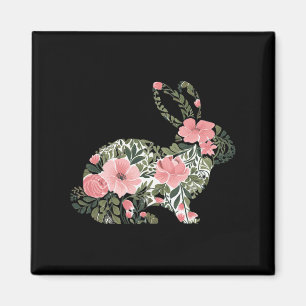 Imã Coelhinho Floral de Primavera Coelho da Páscoa Bon