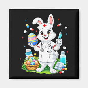 Imã Coelho Bonito Bunny Enfermeira ICU Páscoa Enfermei