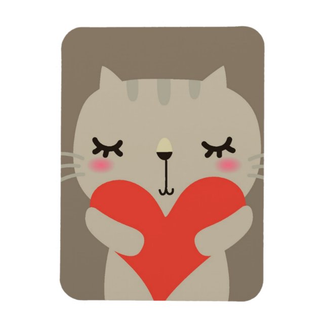 Ímã Coelho bonito com amor (Vertical)