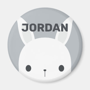 Imã Coelho Bonito com Nome Personalizado