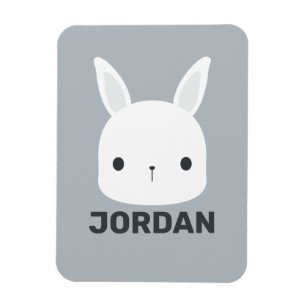 Ímã Coelho Bonito com Nome Personalizado