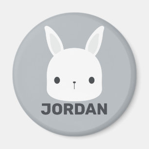 Imã Coelho Bonito com Nome Personalizado