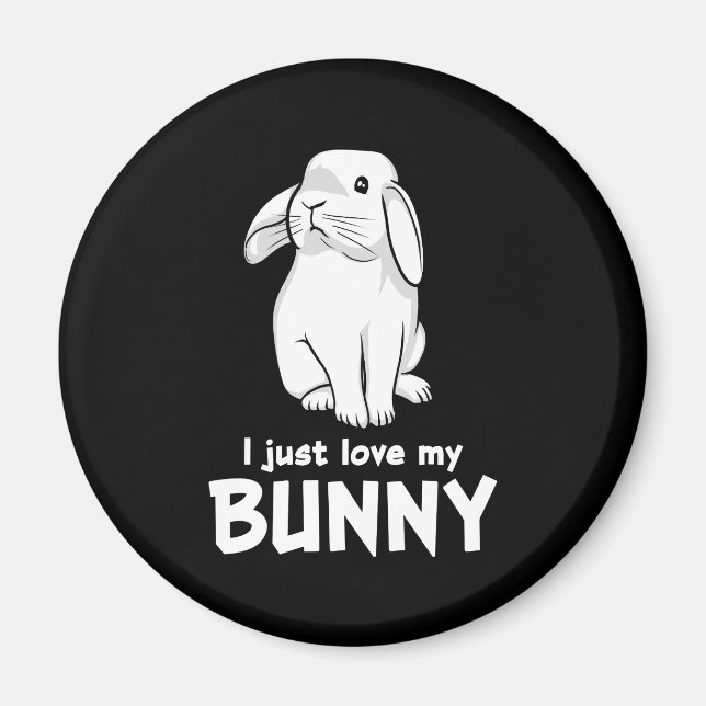 Imã Coelho Bonito Eu Amo Meu Coelhinho (Frente)