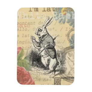 Ímã Coelho Branco Aventuras de Alice no País das Marav