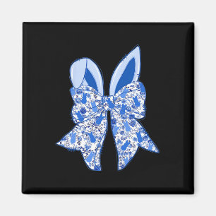 Imã Coelho Chinoiserie Vintage Azul e Branco Ha
