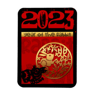 Ímã Coelho Cortado Chinês Ano Zodiano Aniversário VPM