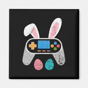 Imã Coelho da Páscoa de videogame engraçado controle d