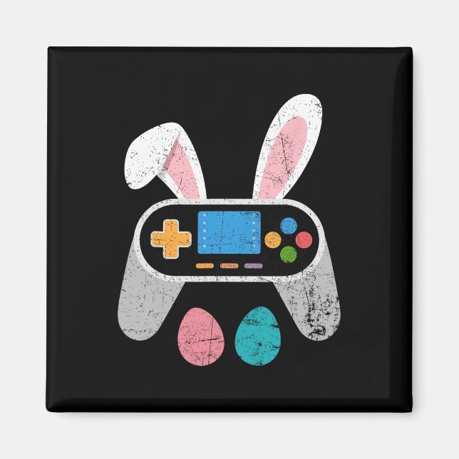 Imã Coelho da Páscoa de videogame engraçado controle d (Frente)