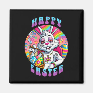 Imã Coelho da Páscoa Feliz e Groovy Fumando Maconha En