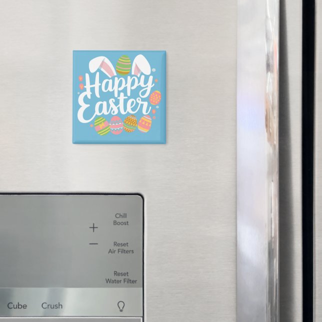 Imã Coelho da Páscoa Feliz Férias de Ovo  (In Situ (Fridge))