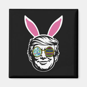 Imã Coelho da Páscoa Feliz Trump Caça ao Ovo Primavera